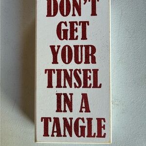 Red and White Decorative Christmas Sign